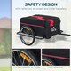 image 8 of Aosom Elite Two-Wheel Bicycle Large Cargo Wagon Trailer with Folding Storage