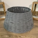 image 7 of Samuel Alexander 58cm x 26cm Medium Willow Christmas Tree Skirt - Dark Grey
