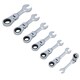 image 1 of Imperial SAE AF Stubby Flexi Headed Ratchet Spanners Spanner 5/16" - 3/4" 7pc