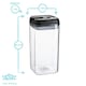 image 1 of Argon Tableware Flip Lock Plastic Food Storage Containers - 1.2 Litre - Black - Pack of 3