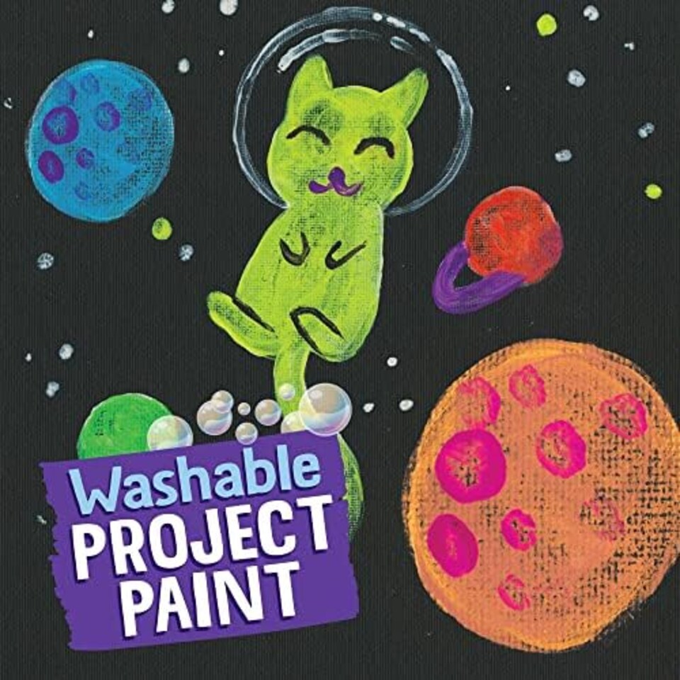 image 1 of Crayola Washable Neon Kids Paint Set 10 Colours