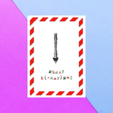Merry X(-Ray)mas Spine Greetings Card