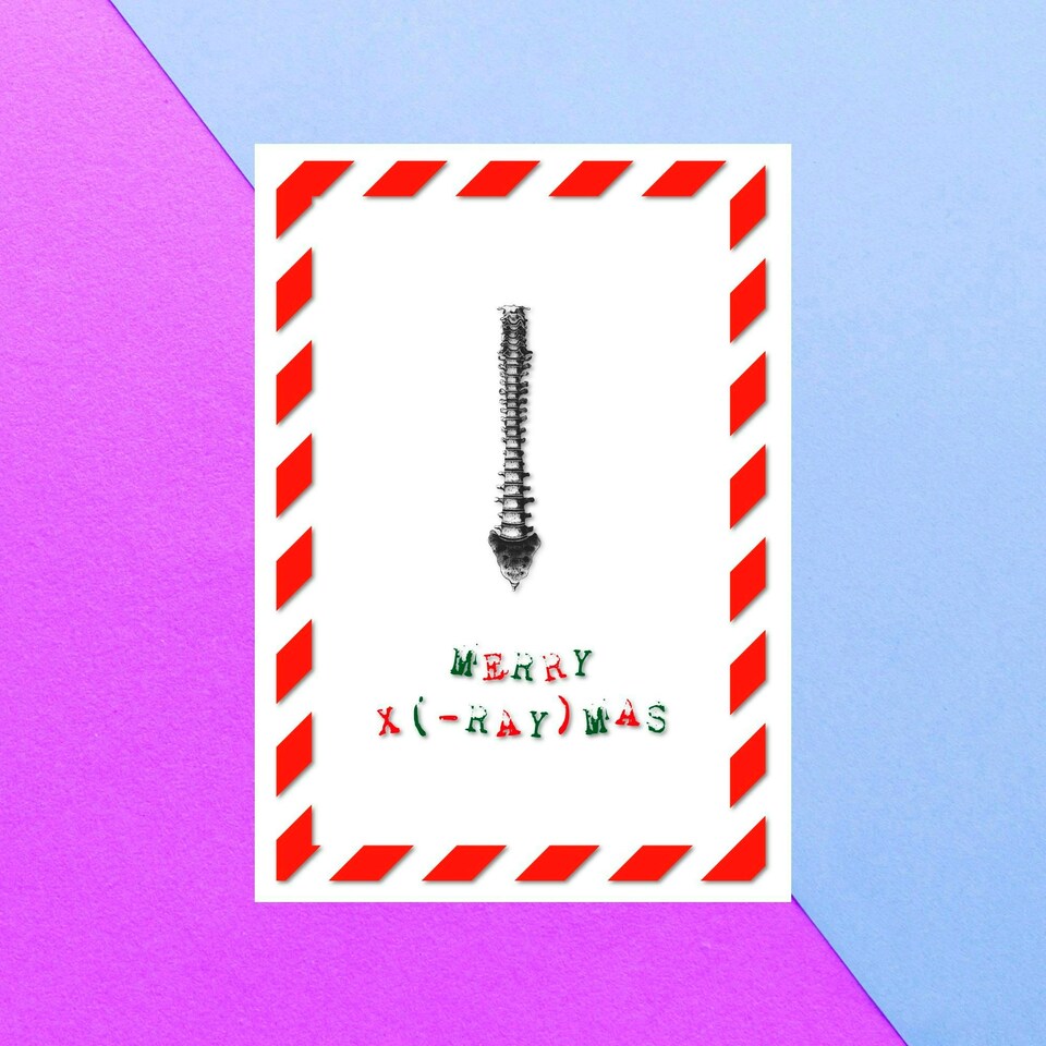 Merry X(-Ray)mas Spine Greetings Card