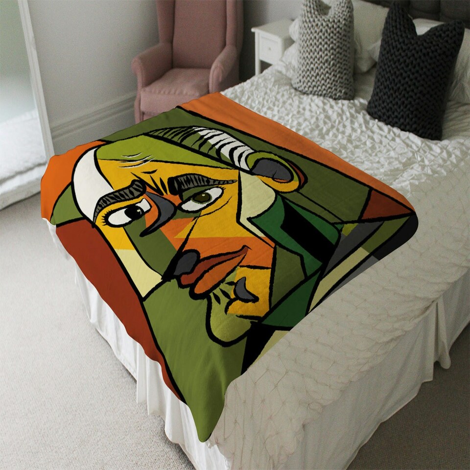 image 1 of frowning man closeup (Blanket)