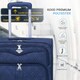 image 4 of Flight Knight Lightweight 4 Wheel 800D Soft Case Quilted Suitcase Cabin Carry On Hand Luggage Approved for easyJet & BA Maximum Size Overhead Carry On Blue | Navy | Cabin Bag