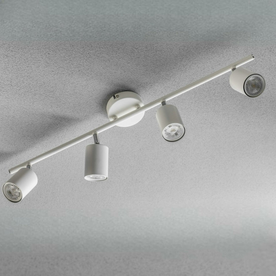 image 1 of CGC JACK White Four Head GU10 Ceiling Spot Bar Light White