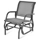 image 3 of COSTWAY Garden Glider Chair Swing Rocking Chair Grey Grey