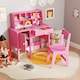 image 4 of COSTWAY Kids Study Desk and Chair Set Children Wooden Craft Table & Chair-Pink