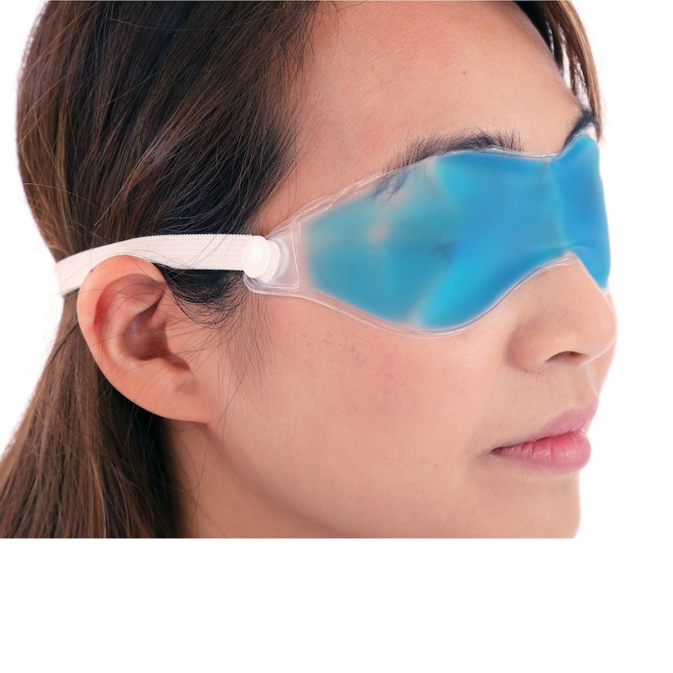 image 1 of Soothing Cool Hot Tension Relief Reusable Gel Eye Mask | Blue