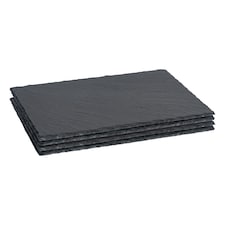 Argon Tableware Rectangle Slate Placemats - 30 x 20cm - Pack of 4