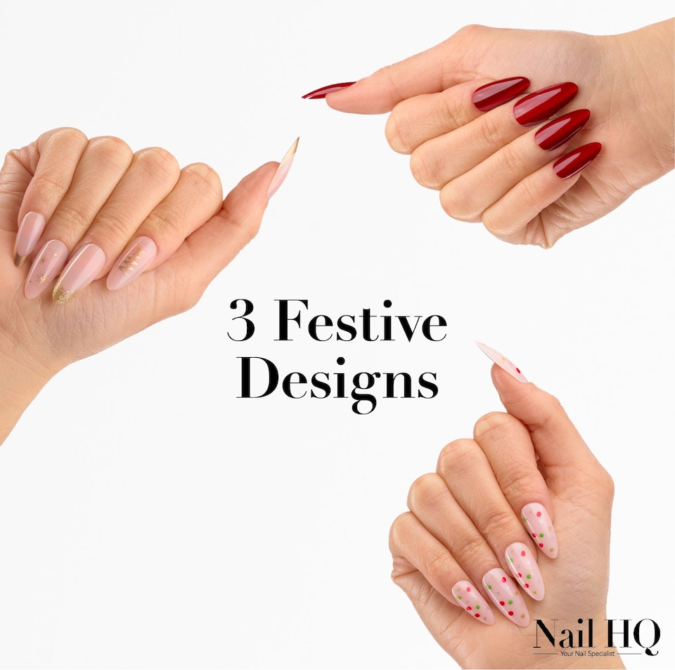 image 1 of Nail HQ Press-On Nail Set - Deck the Halls