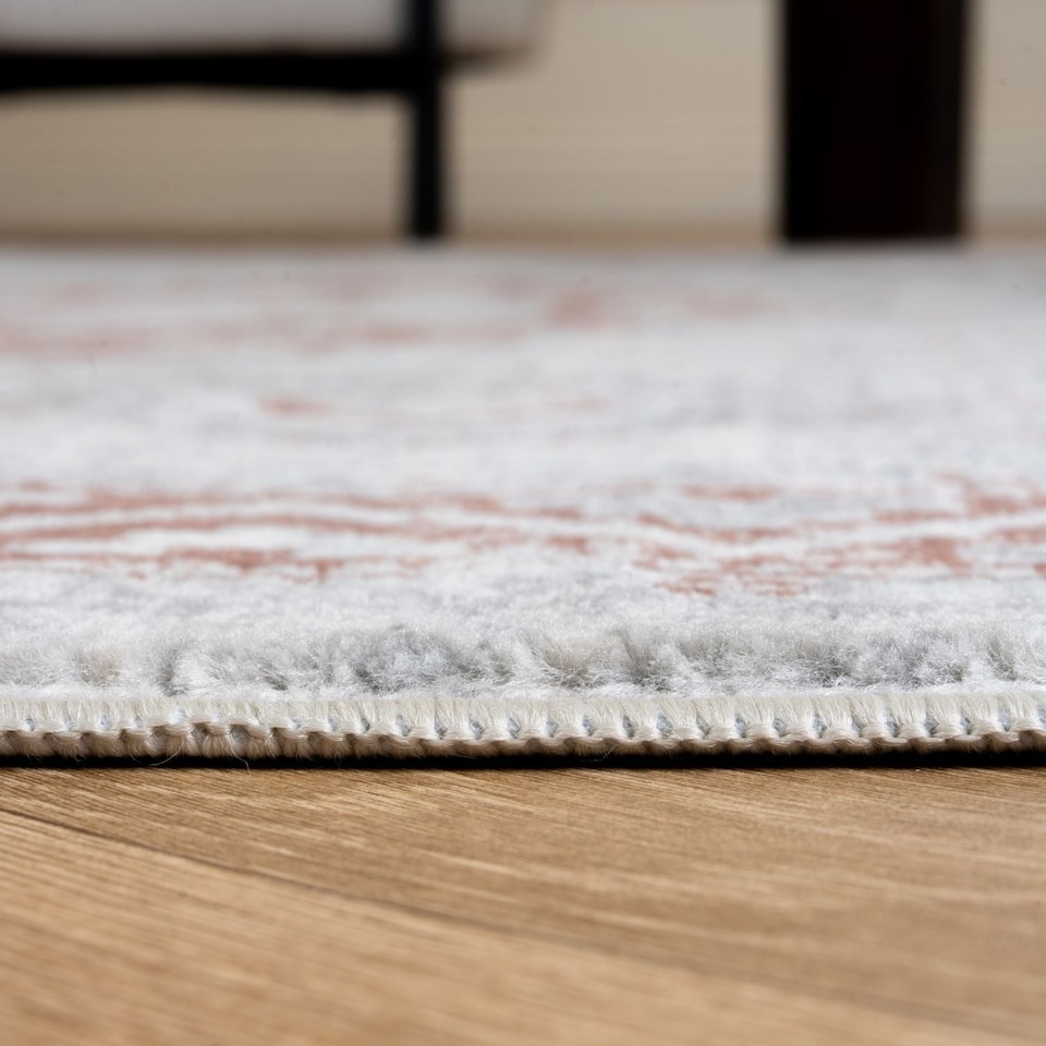The Rugs Montana Collection Medallion Grey and Cream Living Room Rug ...