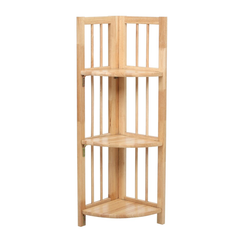 image 1 of Heva 3 Tier Natural Box Frame Corner Unit Cream