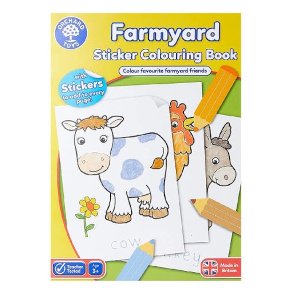 image 1 of Orchard Toys Farmyard Sticker Colouring Book