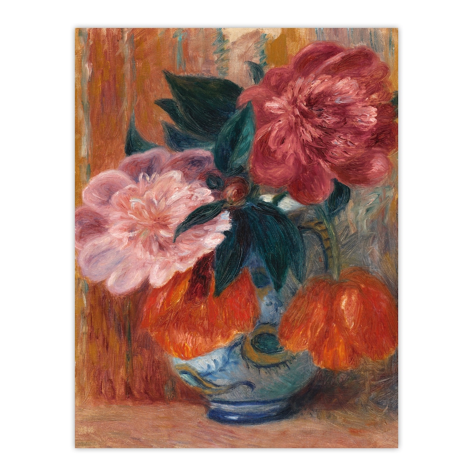 image 1 of Tulips and Peonies in Pitcher Glackens Huge Wall Art Poster Print 24X32"