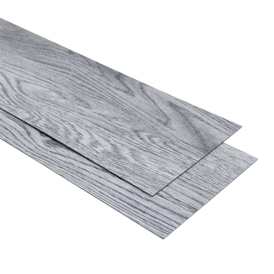 image 1 of Living and Home Realistic Wood Effect Flooring Plank 36 Pcs - Grey | Grey