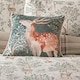 image 4 of D & D Forest Animals Filled Cushion Green