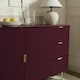 image 3 of OHS Ribbed Sideboard Table Modern Drawer Shelf Cabinet Storage