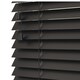 image 1 of 75cm Ink Black Wooden Venetian Blinds With Strings (130cm drop) | Black | Black