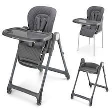 Kinderkraft TULO Multifunctional 3-in-1 High Chair | Grey | Grey