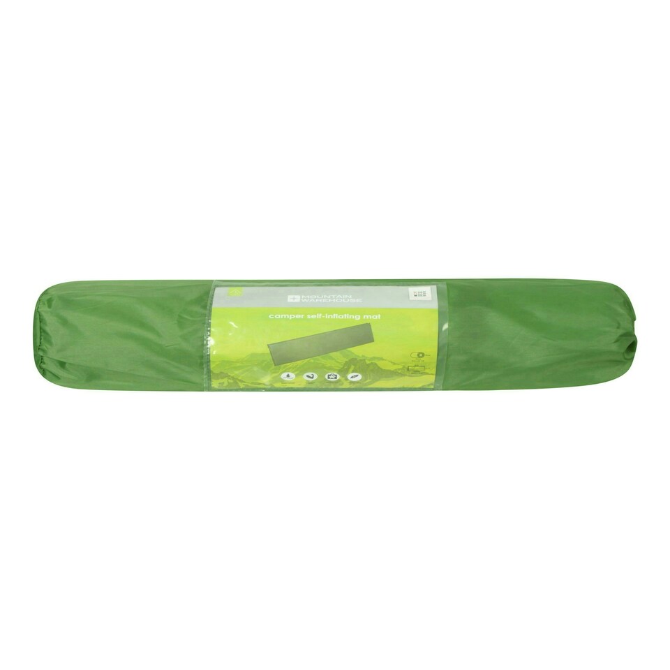 image 1 of Mountain Warehouse Camper Mat Water Resistant Double Valve Travel Accessory Green | One Size