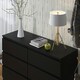 image 6 of FWStyle Carlton 6 Drawer Wide 3+3 Chest Of Drawers - Matt Black