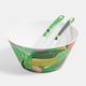 image 5 of OHS Summer Print Plastic Picnic Salad Bowl Utensil Set Lightweight | Green | Colourful Palm