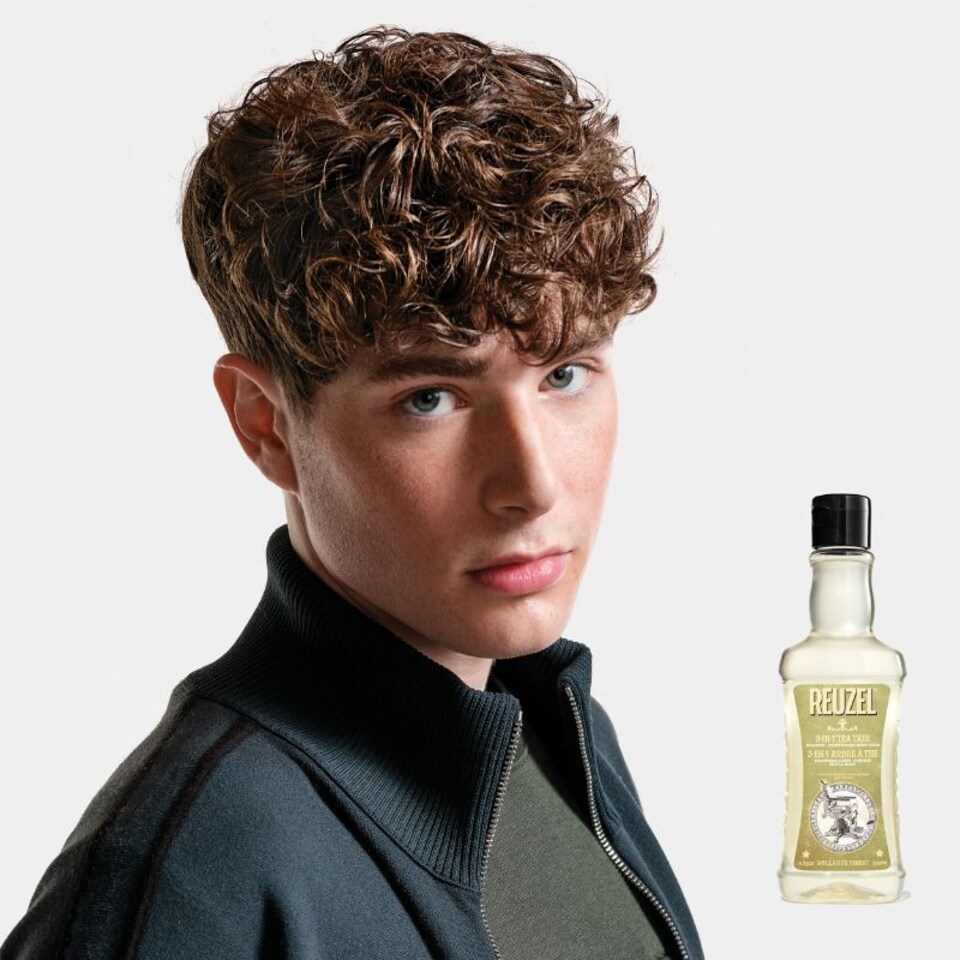image 1 of Reuzel 3In1 Tea Tree Shampoo Cleanses Hair and Body Soothes and Moisturizes Your Skin and Is Ideal for Overall Scalp Care Rinses Clean and Can Be Used Daily Vegan Formula 350 ml