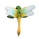 image 1 of Green Dragonfly Resin Wall Mount Shed Sculpture Statue Ornament House Garden