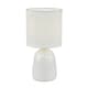 image 2 of First Choice Lighting Cleo Set of 2 White Ceramic 26cm Lamps With Shades White | White