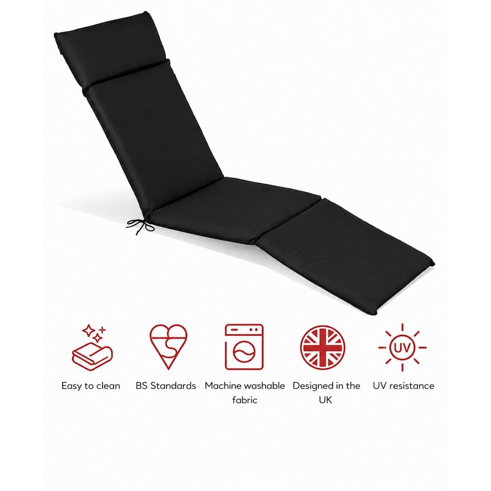 SP Steamer Pad Cushion (Pack of 4) - L183 x W49 x H6 cm - Black