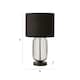 image 6 of ValueLights Gabbia Matte Black Metal Table Lamp with Small Black Drum Shade