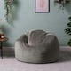 image 3 of icon Aurora Classic Velvet Bean Bag Chair Charcoal Grey Bean Bags Grey