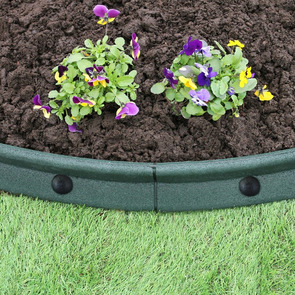 image 1 of Flexible Lawn Edging Green 1.2m x 36