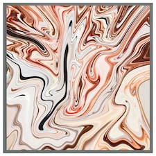 Pink rippled marble (Picture Frame) Grey | XL