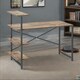image 3 of Industrial 4 Tier Writing Desk With Steel Frame Brown