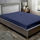 image 1 of Teddy Fleece Fitted Sheet Sherpa Bed Sheets - Navy - Double