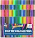 image 1 of SOL 100 Felt Tips Colouring Pens for Adults & Kids Felt Tip Pens for Children