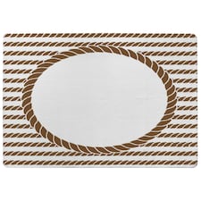Rope Border (Rug) Brown | Large: 140x200cm