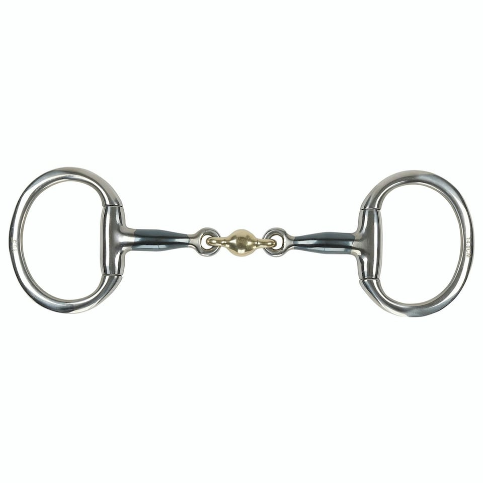 Shires Sweet Iron Lozenge Horse Eggbutt Snaffle Bit - Blue - 5.5in