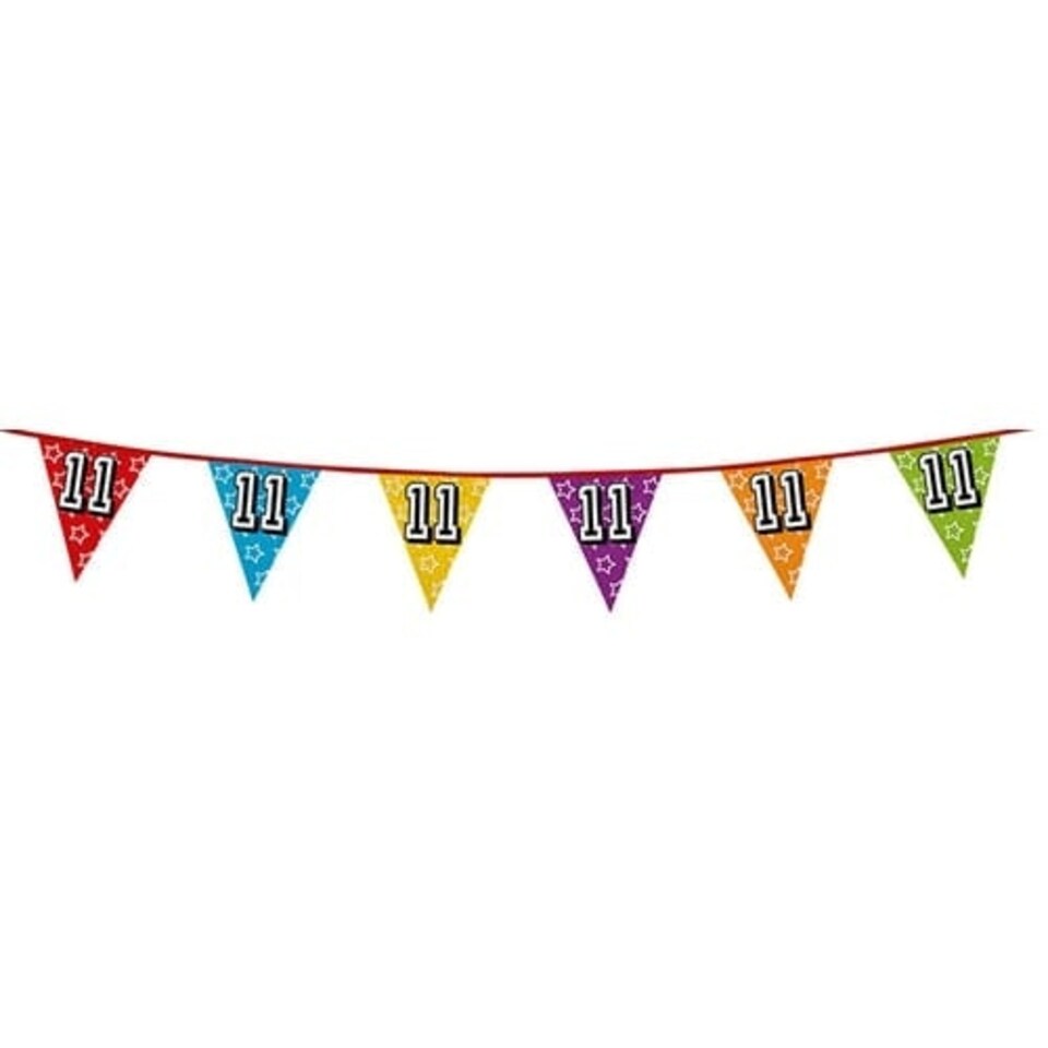 Age 11 Holographic Foil Pennant Bunting 8m