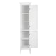 image 3 of Teamson Home Tall Slim Free Standing Linen Storage Cabinet with 5 Tier Shelves