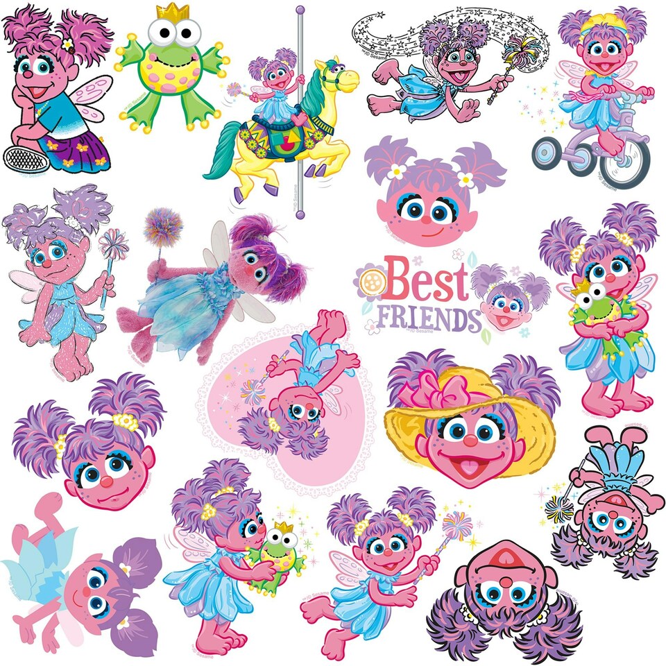 image 1 of Sesame Street Deluxe Abby Stickers (Pack of 50) - Multicoloured - One Size