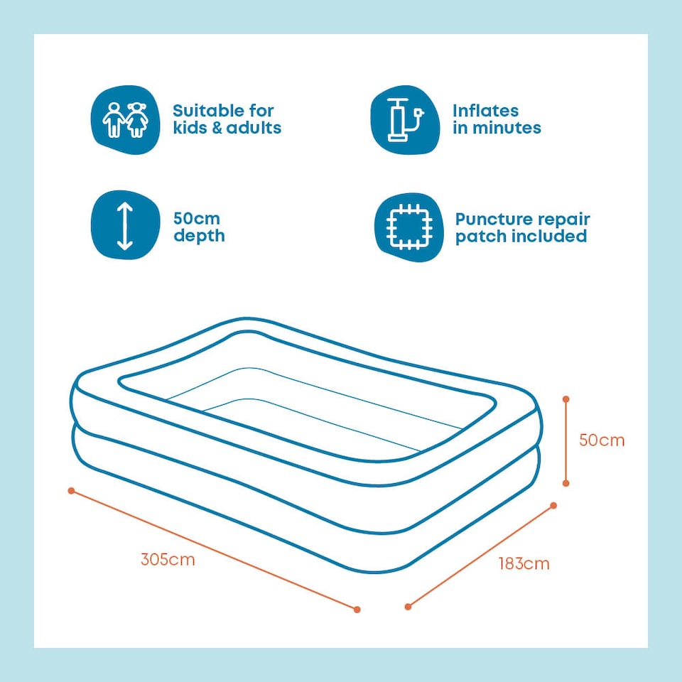 image 1 of Sunburst Inflatable Paddling Pool 10ft