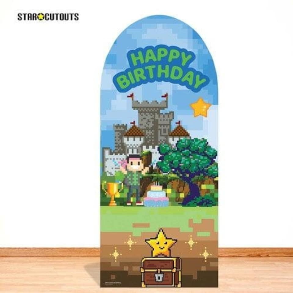 image 1 of Gaming Single Backdrop Cardboard Cutout 185cm