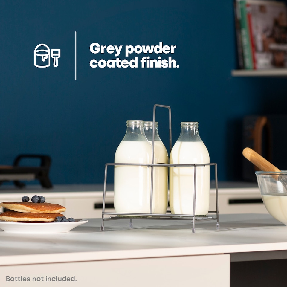 image 1 of Wire Milk Bottle Holder 4 BTL