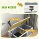image 6 of PawHut Tortoise Enclosure w/ Run, Lamp Holder, Pull-Out Trays, Hideaway