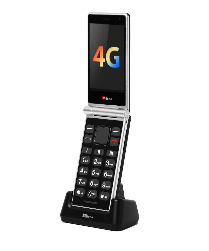 image 1 of TTfone TT990 4G Flip Phone with Android 14 (De-Googled)  - EE Pay as you go