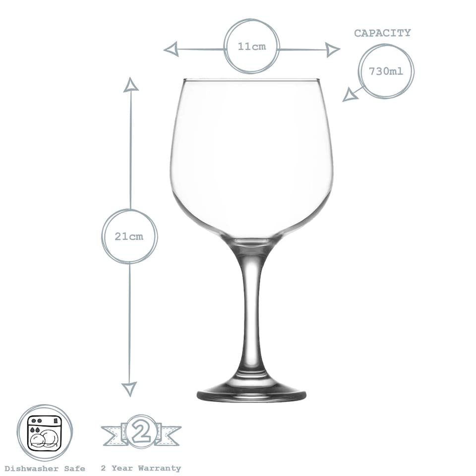 image 1 of LAV Combinato Gin Glasses - 730ml - Clear - Pack of 6