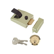 Yale Locks 89 Series Deadlocking Nightlatch - Brasslux, Chrome or Dark Metal Grey (DMG) - Brasslux 60mm Backset Box Multi